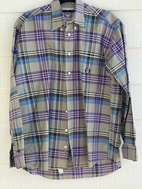 Cinch Men's Western shirt tan plaid M button up.